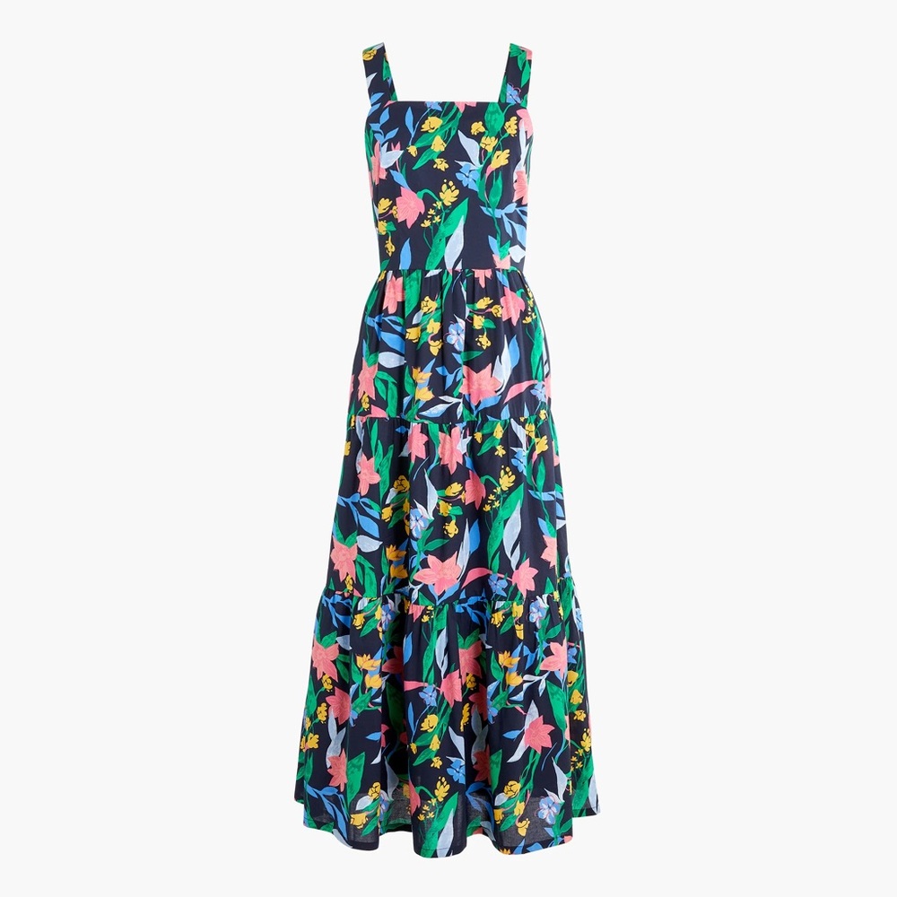 J. Crew Floral Tiered Maxi Dress